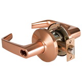 BEST 9K37AB15DS3612 Grade 1 Entrance Cylindrical Lock, 15 Lever, D Rose, SFIC Less Core, Satin Bronze Finish, 4-7/8
