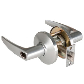 BEST 9K37R16DS3626 Grade 1 Classroom Cylindrical Lock, 16 Lever, D Rose, SFIC Less Core, Satin Chrome Finish, 4-7/8" ANSI Strike, Non-handed