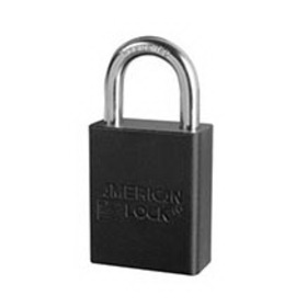 American Lock A1105 RED 1-1/2 In. Wide Aluminum Body, 1 In. Tall 1/4 In. Diameter Hardened Steel Shackle, 5 Pin Cylinder, Red