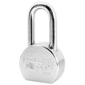 American Lock A701KA 23783 2-1/2 In. Wide Chrome Plated Solid Steel Body, 2 In. Tall 7/16 In. Diameter Boron Shackle, 5 Pin Cylinder, Keyed Alike
