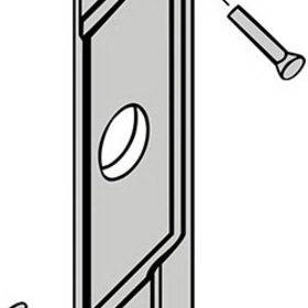DON-JO AL-211-SL Latch Protector for Outswinging Aluminum Entrance Doors, Fits Over Cylinder, 3-1/2" by 12" 12 Gauge Steel, Aluminum Painted Finish