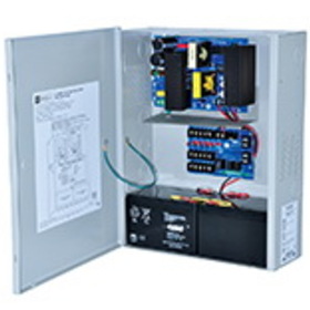 Altronix AL1024ULM Power Supply w/Fire Alarm Disconnect, Input 115VAC 60Hz at 4.2A, 5 PTC Outputs, 24VDC at 10A, Grey Enclosure