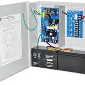 Altronix AL400ULPD4CB Power Supply/Charger, Input 115VAC 60Hz at 3.5A, 4 PTC Outputs, 12VDC at 4A or 24VDC at 3A, Grey Enclosure