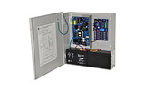 Altronix AL600ULM Power Supply With Fire Alarm Disconnect, Input 115VAC 60Hz at 3.5A, 5 PTC Outputs, 12/24VDC at 6A, Grey Enclosure