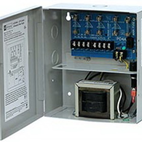 Altronix ALTV244UL CCTV Power Supply, Input 115VAC 50/60Hz at 0.9A, 4 Fuse Protected Outputs, 24VAC at 3.5A or 28VAC at 3A, Grey Enclosure