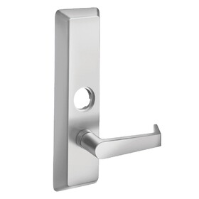 Accentra AU627F 630 LHR Escutcheon x Cylinder x Lever, Nightlatch (03), Less Cylinder, Augusta Lever, LHR, Satin Stainless Steel
