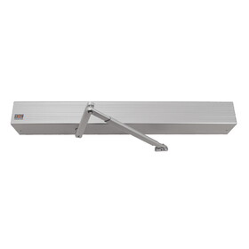 SDC AUTOS136V Low Energy Surface Mounted Electromechanical Door Operator,Regular with Dead Stop,Push Side MountedSatin Aluminum Clear Anodized Finish