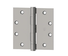 Hager BB1191 4-1/2X4-1/2 US26D Full Mortise Ball Bearing Hinge, Standard Weight, 4-1/2" by 4-1/2", Brass, 5 Knuckle, Satin Chrome Finish