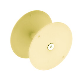 DON-JO BF-161-BP Hole Filler Plate, 2-5/8" Diameter, Steel, Covers Up to 2-1/8" Hole, Bright Brass Plated Clear Coated Finish