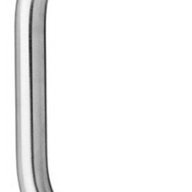 Rockwood BF157 US28 90 Degree Offset Door Pull, 1" Diameter Pull, 10" Center to Center, Satin Aluminum Clear Anodized Finish