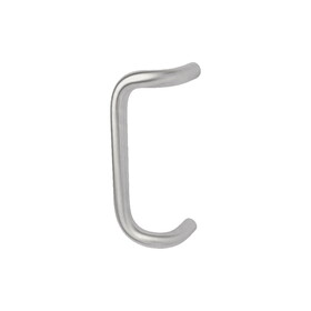 Rockwood BF157A US28 90 Degree Offset Door Pull, 1" Diameter Pull, 9" Center to Center, Type 1 Mounting, Satin Aluminum Clear Anodized Finish