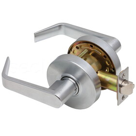 Dexter C2000-PASS-R-626 Grade 2 Passage Cylindrical Lock, Non-Clutching, Regular Lever, 3" Rose Diameter, Non-Keyed, Satin Chrome Finish, Non-Handed