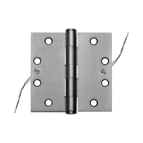 Stanley Security CECB168-18 5X4-1/2 26D Five Knuckle Concealed Conductor Architectural HingeFull Mortise5" by 4-1/2"8-Wire,Satin Chrome