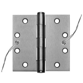 Stanley Security CECB168-66 4-1/2X4-1/2 26D Five Knuckle Concealed Conductor Architectural HingeFull Mortise,Heavy Weight6-Wire,Satin Chrome
