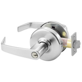 Corbin Russwin CL3155 NZD 626 Grade 1 Classroom Cylindrical Lock, Newport Lever, D Rose, Conventional Cylinder, Satin Chrome Finish, Non-handed