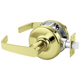 Corbin Russwin CL3810 NZD 605 Grade 2 Passage or Closet Cylindrical Lock, Newport Lever, Bright Brass Finish, Non-handed