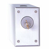 Camden CM-1020 Cast Aluminum Key Switch, Single Gang with Surface Mount Box, SPDT Momentary