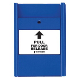 Camden CM-703U Pull Station, Single Gang Mount, Includes 1 N/C Switch and 1 N/O Switch, Multiple Labels, Blue Finish