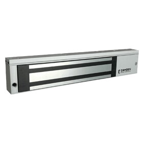 Camden CX-91S-06 Single Door Magnetic Lock, 12/24 VDC, 600lb Holding Force, Surface Mount, Satin Aluminum Clear Anodized Finish
