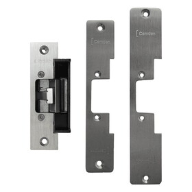 Camden CX-ED1079 Grade 1 Electric Strike, 12/24 VDC/AC, Fail Safe/Fail Secure, 5/8" Depth, Includes Multiple Faceplates, Satin Stainless Steel Finish