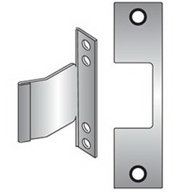 HES E 629 Faceplate Only, 1006 Series, 4-7/8" x 1-1/4", Use with Cylindrical Deadbolts, Bright Stainless Steel