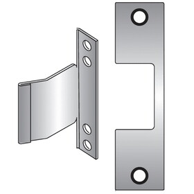 HES E 629 Faceplate Only, 1006 Series, 4-7/8" x 1-1/4", Use with Cylindrical Deadbolts, Bright Stainless Steel