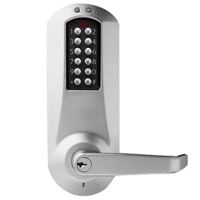 Kaba E5051XSWL-626-41 E-Plex 5000 Cylindrical Lock with Privacy,Winston Lever,100 Access CodesSchlage C KeywaySatin Chrome