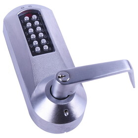 DormaKaba E5210XSWL-626-41 E-Plex 5200 Exit Trim, 3,000 Access Codes, 30,000 Audit Events, KIL, Schlage C Keyway, Satin Chrome