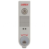 Detex EAX-500 GRAY W-CYL KA Exit Alarm, Surface Mount, Battery Powered, with Keyed Alike Cylinder, Gray Finish