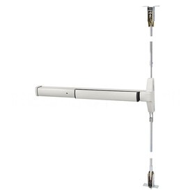 Corbin Russwin ED4800 630 Narrow Stile Concealed Vertical Rod Exit Device, 36", Satin Stainless Steel
