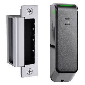 HES ES100-16DM-IPS-630 Grade 1 Electric Strike,Aperio Wireless,Reader and 1600 Strike,Complete Pac for Deadbolts,Satin Stainless Steel Finish