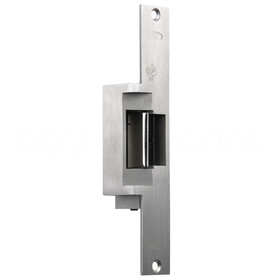 RCI F1119-08 32D Fire Rated Electric Strike, 9 in. Faceplate, For 3/4 In. Projection Latches, 24 VAC/DC, Fail Secure, Satin Stainless Steel