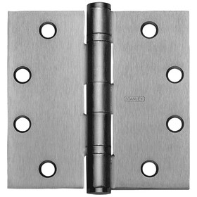Stanley Security FBB179NRP 4X4 26D Five Knuckle Ball Bearing Architectural HingeFull Mortise4" by 4",Square Corner,Non- Satin Chrome