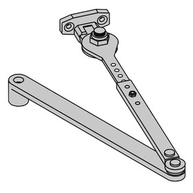 BEST FH90 689 Grade 1 Double Lever Arm Heavy Duty with Adjustable Friction Hold Open, Aluminum Painted Finish, Non-Handed