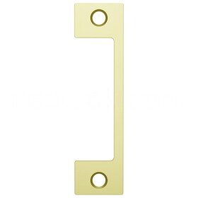 HES HM 605 Faceplate Only, 1006 Series, 4-7/8" x 1-1/4", Use with Mortise Locks with 1" Deadbolt, Bright Brass