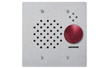 Aiphone IE-SSR Flush Mount 2-Gang Audio Station w/Red Mushroom Button, Weather Resistant, Stainless Steel