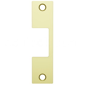 HES J 605 Faceplate Only, 1006 Series, 4-7/8" x 1-1/4", Use with Cylindrical Locks, up to 3/4" Throw, Bright Brass