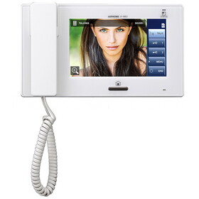 Aiphone JP-4MED Hands-Free Color Video Intercom Master Station, Handset, Color LDC Touchscreen, Status LED, Microphone and SD Card slot