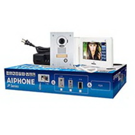 Aiphone JPS-4AEDF JP Series Video Intercom with 7-Inch Touchscreen, 7" Touchscreen Handset, Hands-Free 4x8 Color Video Set
