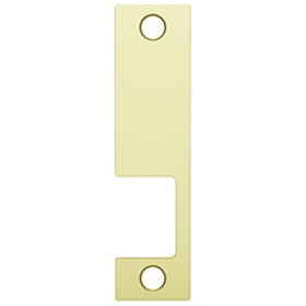 HES KD 605 Faceplate Only, 1006 Series, 4-7/8" x 1-1/4", Use with Mortise Locks, up to 3/4" Throw, Bright Brass