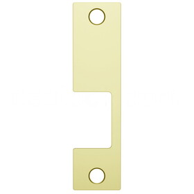 HES KM 605 Faceplate Only, 1006 Series, 4-7/8" x 1-1/4", Use with Mortise Locks, up to 3/4" Throw, Bright Brass