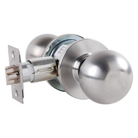 Arrow MK02-BD-26D Grade 2 Privacy Cylindrical Lock, Ball Knob, Non-Keyed, Satin Chrome Finish, Non-handed