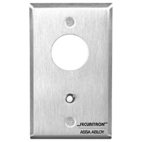 Securitron MK2 Momentary Keyswitch, Single Gang, DPDT, Less Mortise Cylinder, Stainless Steel