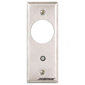 Securitron MKAN2 Alternate Action Keyswitch with Sounder, Single Gang, DPDT, Less Mortise Cylinder, Narrow Plate, Stainless Steel