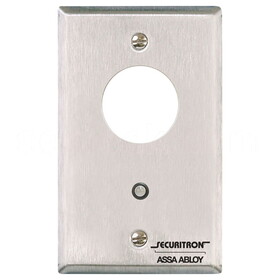 Securitron MK Momentary Keyswitch, Single Gang, SPDT, Less Mortise Cylinder, Stainless Steel
