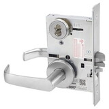 Corbin Russwin ML2051 NSA 626 CL6 Entrance or Office Mortise Lock, NS Lever, A Rose, 6-Pin LFIC Less Core, Satin Chrome