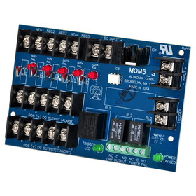 Altronix MOM5 Multi-Output Power Distribution Module, 12/24VDC from Power Supply Input, 12/24VDC at 2.5A Output