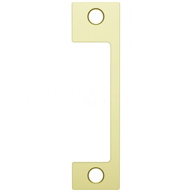 HES ND 605 Faceplate Only, 1006 Series, 4-7/8" x 1-1/4", Use with Mortise Locks with 1" Deadbolt, Bright Brass