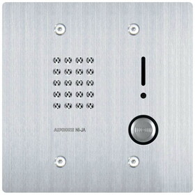 Aiphone NI-JA Audio Door Station, Stainless Steel Panel, Weather and Vandal Resistant, Flush Mount, Fits 2-Gang Box