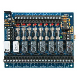 Securitron PDB-8F8R2 Power Distribution Board, 8 Glass Fused Outputs with Relays, Fire Trigger, 2A Each
